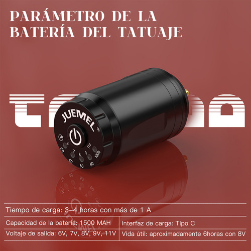 Fuente De Poder Batería Para Tatuar Inalámbrica Rca Juemel