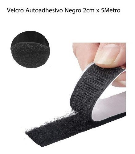 Velcro Autoadhesivo Por 2cm 5 Metros Blanco Y Negro