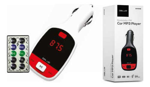 Transmisor Fm Auto Auxiliar Y Usb Auto Blanco - Ps