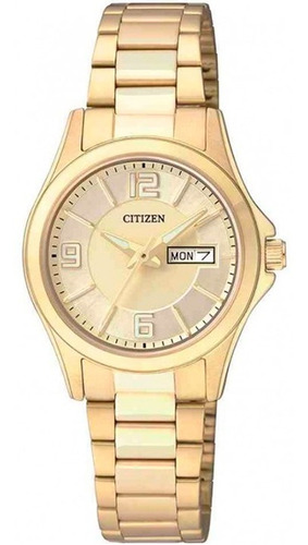 Reloj Citizen 60684 Eq0593-51p Mujer Dorado Color del fondo Dorado 60684