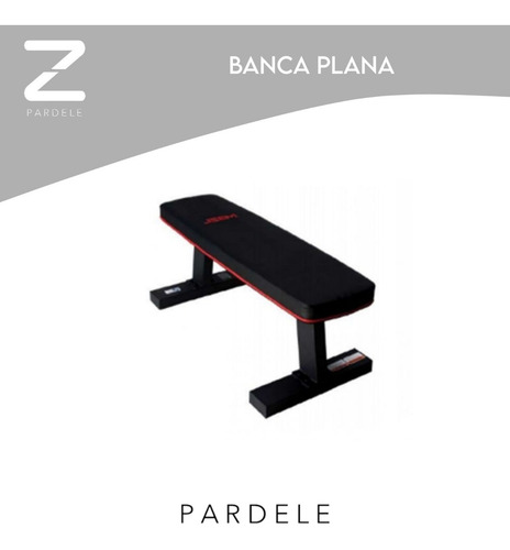 Banca Plana Para Ejercicio Pesas Gimnasio Multifuncional Gym Negro