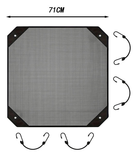 Cubierta Protectora Negra Para Aire Acondicionado 71cm