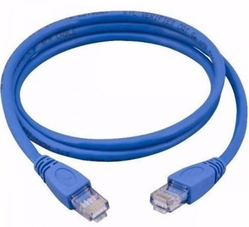 Cabo De Rede Ethernet Lan Rj45 Cat5e Azul 15 Metros