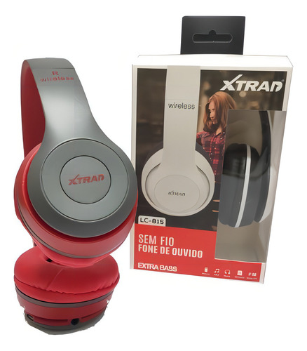 Fone de ouvido on-ear sem fio Xtrad LC-815