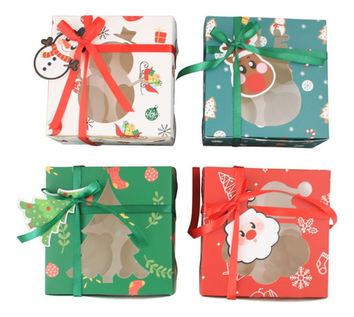 Bolsas De Papel Navideñas, Cajas De Regalo, Cajas De Galleta