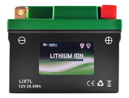 Imagen 1 de 9 de Bateria De Litio Skyrich P/ Moto Lix7l Libre Mantenimiento.