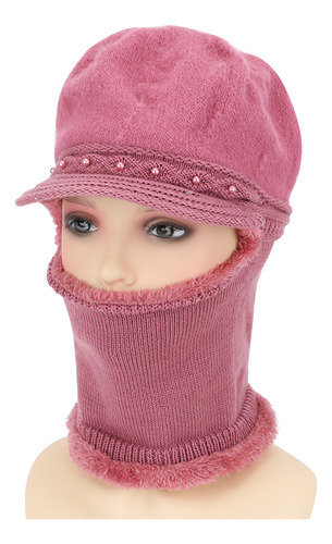 Gorro Mujer Cálido Prueba Viento Proteccion Cuello Y Rostro