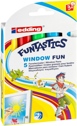 Edding 4-16-5 Funtastics Juego Rotuladores Window Fun 5),