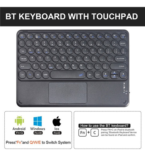 Funda Cover C/teclado Touchpad Samsung Tab S6 Lite P613 610