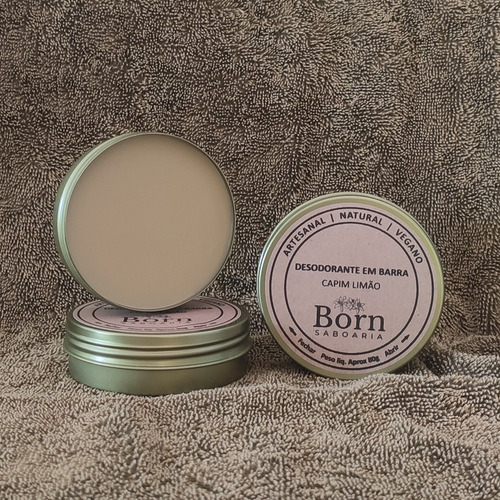 3 Desodorantes Natural E Vegano Capim Limão - Born Saboaria