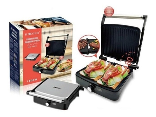 Parrilla Eléctrica Tostadora Sandwich Grill Haeger Hg-1800