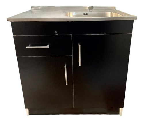 Lavaplatos Con Mueble 80x50 Mdf Sec. Izquierdo Negro