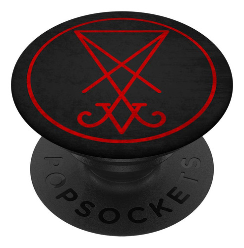 Base Negra Roja Siglo Lucifer Simbolo Satanico Popsockets