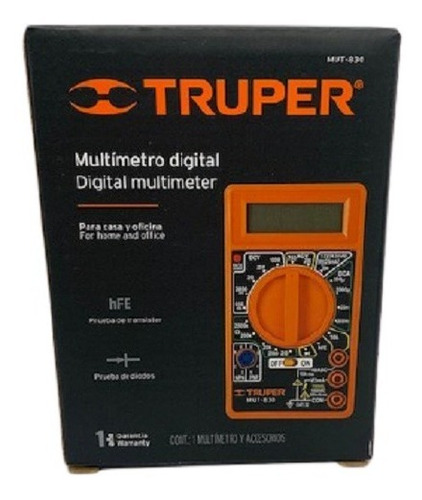 Imagen 1 de 6 de Tester Digital Mantenimiento Truper 10400