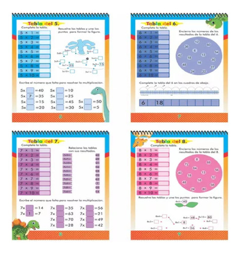 Libro Pizarrón Borra Y Escribe De Las Tablas De Multiplicar