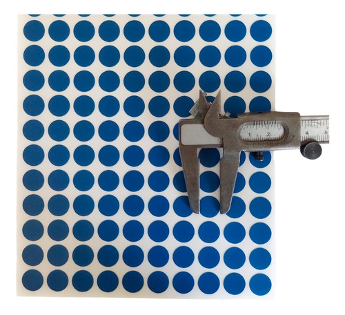 Tapa Adhesiva De 12 Mm, Color Azul Lago  Para Tornillos