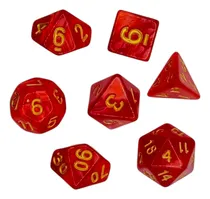 Comprar Set De 7 Dados Juegos De Rol - Naranja Marmoleado