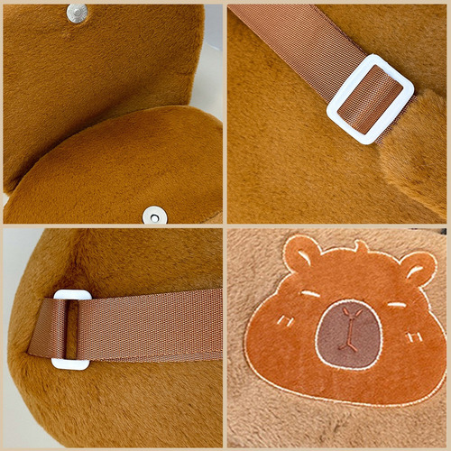 . Mochila Felpa Para Capibara Muñecas Bolsa Mini Informal