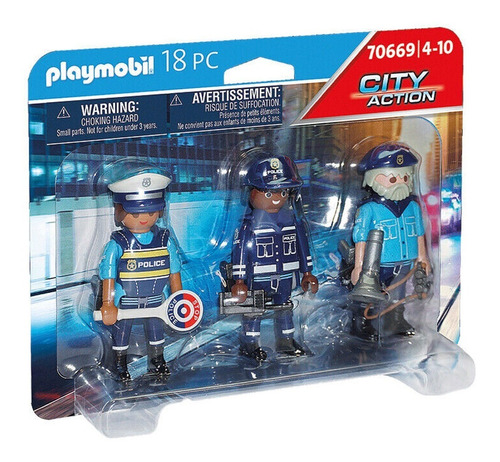 Playmobil City Action Policias X 3 70669  