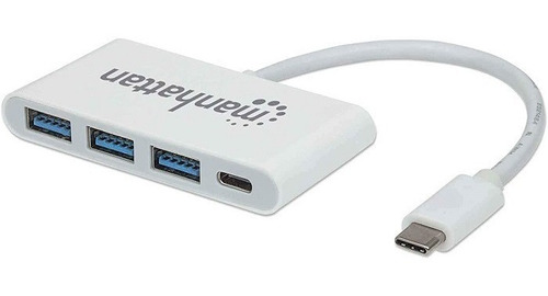 Hub Manhattan Usb-c De 3 Puertos Usb-a Y 1 Puerto Usb-c