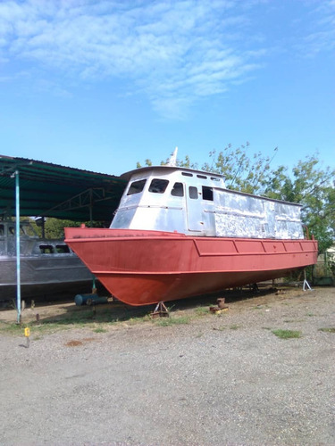 Barco Lancha En Hierro Naval Motor Diesel Caterpillar 3406
