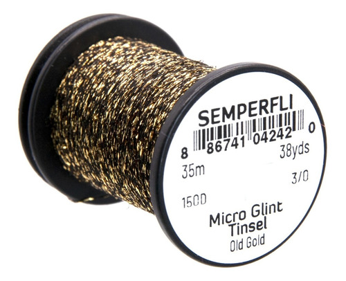 Semperfli Micro Glint Nymph Tinsel Old Gold Atado Moscas