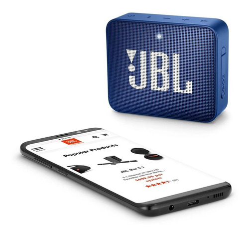 Caixa Bluetooth 5.0 Jbl Go2 Portatil Azul A Prova De Agua