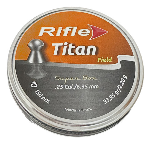 Chumbinho Rifle Titan 6.35 Mm 150un Promoção Chumbo