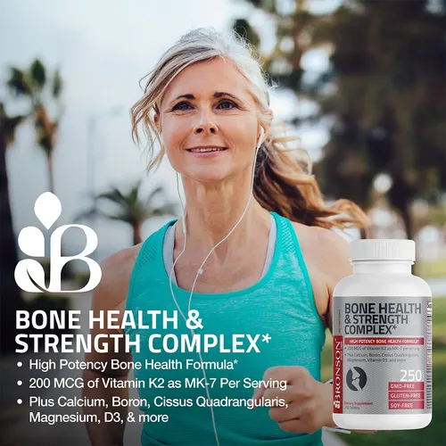 Suplemento Bronson Bone Health & Strength Complex 250 Compri