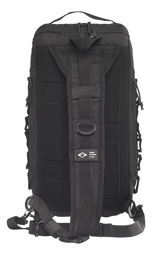 Mochila Transversal Wolf Attack 9mm Preta - Single Bag Cor Preto