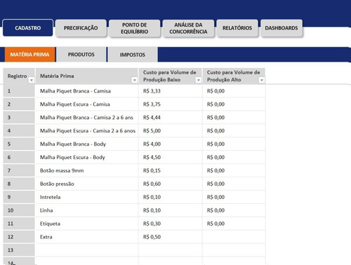 Imagem 3 de 6 de Planilha Formação De Preços Para Produtos Completa Em Exc