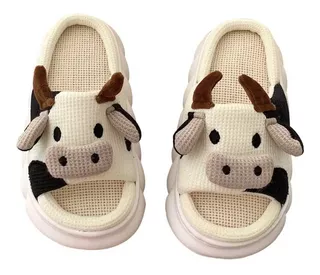 Pantuflas Casa Lindas Y Suaves De Vaca Para Mujer Hombre