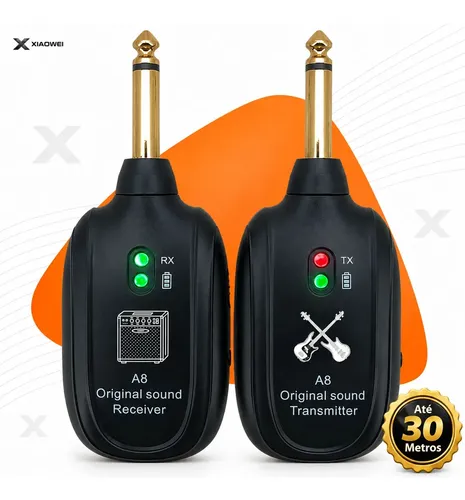 Transmissor e Receptor P10 Sem Fio Xiaowei A8 para Instrumentos M...