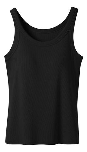 Camiseta Sin Mangas Lisa De Verano A La Moda Para Mujer Con