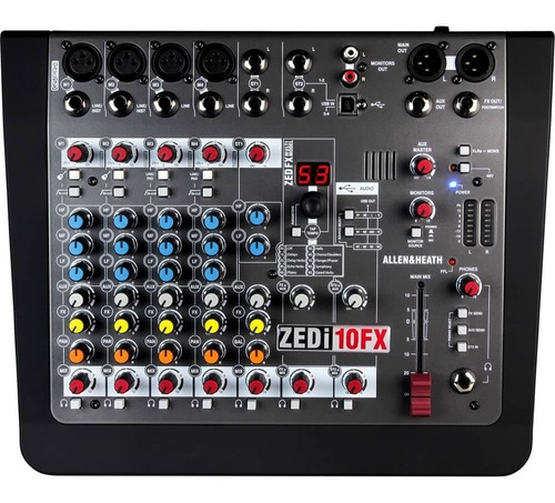 Mixer Compacto Híbrido / Interfaz Usb 4x4 Con Fx Zedi 10fx 