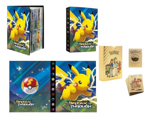 Album De Coleccion De Cartas Pokemon + Caja Por 55 Cartas 