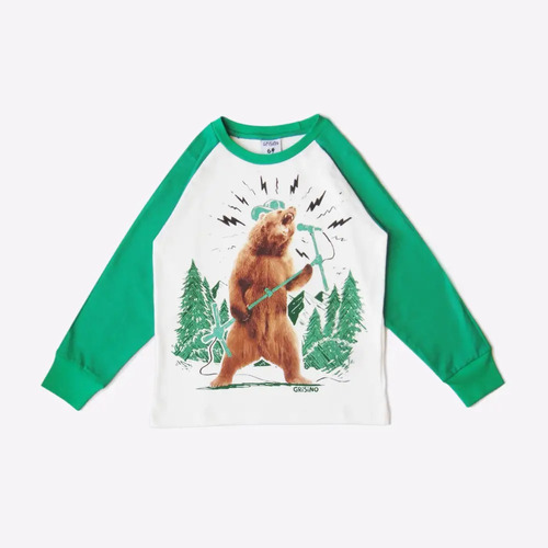 Remera Camiseta Manga Larga Niño Invierno Grisino Puños