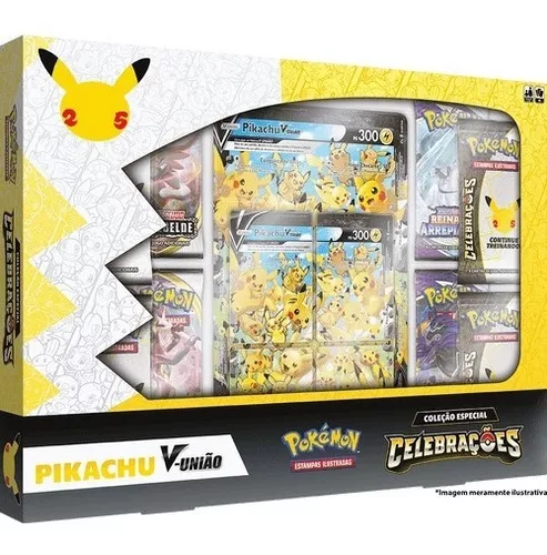 Original - Carta Pokemon gigante coleção rara - Pikachu-V em