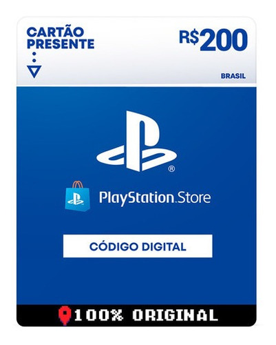 Imagem 2 de 2 de Cartão Card Playstation Store 200 Reais Psn Plus Ps4 Ps5 Br