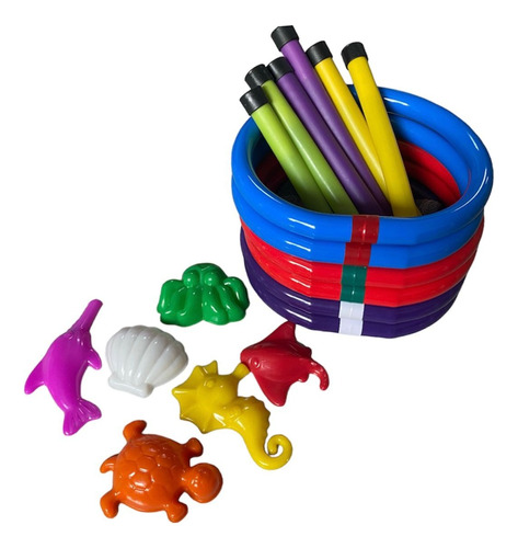 Argolas Para Piscina Kit Com 6,  Aula De Natação