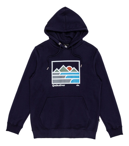 Buzo Canguro Lansdcape Lines (azm) Quiksilver