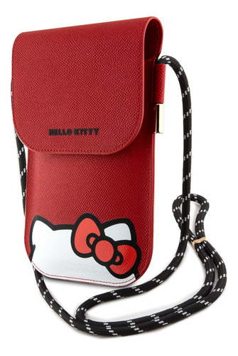 Wallet Hello Kitty Tpu Orejas Con Correa Roja