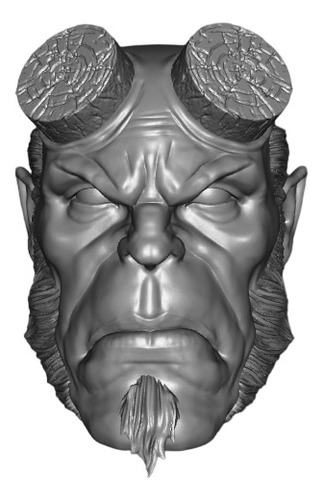 Hellboy Cabeza Tipo Marvel Legends 1/12 22 Mm