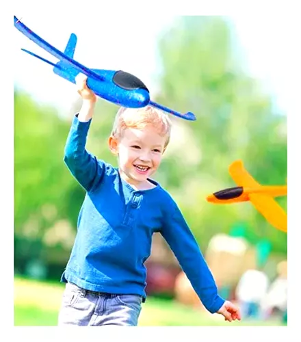 AVIAO PLANDOR LED BUMERANGUE ISOPOR AEROMODELO PLANADOR MANUAL BRINQUEDO  INFANTIL