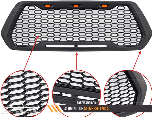 Imagen 6 de 9 de Parrilla Tacoma Toyota 2016 2017 Rasurada Con Luz Led Ambar