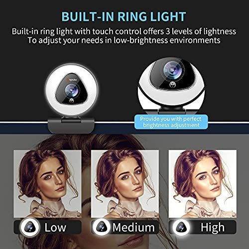 Cámara Web De Transmisión Con Luz Anular - Computadora Con E