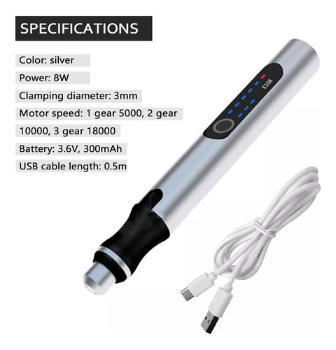 Mini Taladro Eléctrico Con Pluma De Grabado Portátil