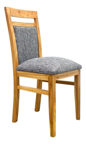 Sillas Modernas Comedor Madera Paraiso Pack X2 Unidades Chenille Madera Plata