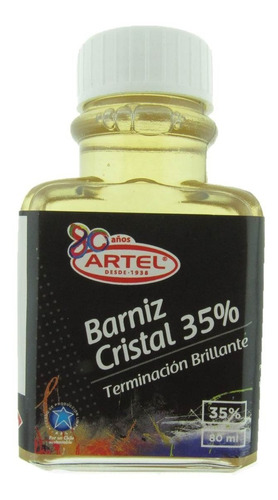 Barniz Cristal 35% Terminación Brillante De Artel 80 Ml