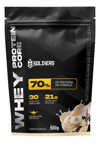 Whey protein Soldiers Nutrition em pó sabor Baunilha x 900g